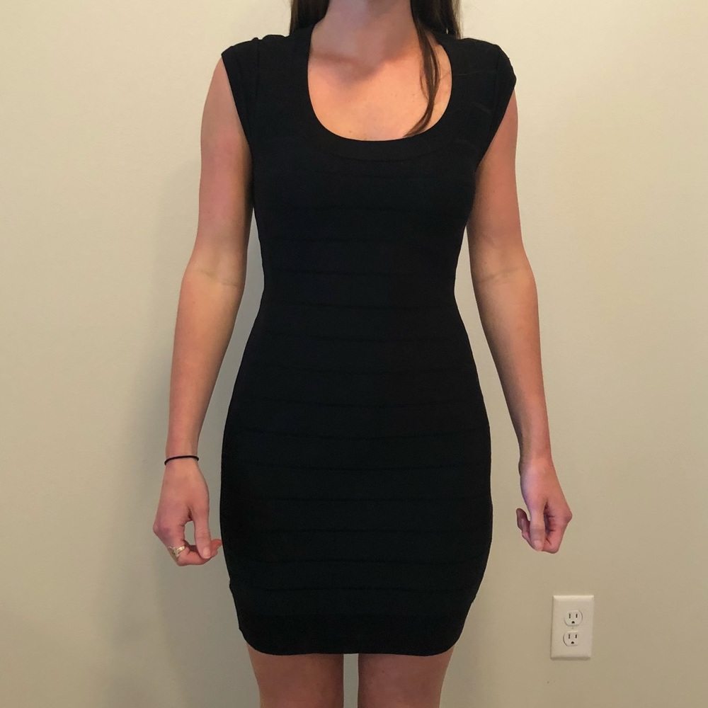 Black body on French Connection dress